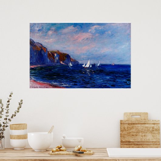 Cliffs and Sailbots at Pourville,1882 Poster (Keuken)