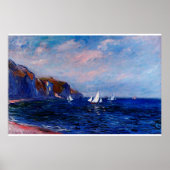Cliffs and Sailbots at Pourville,1882 Poster (Voorkant)