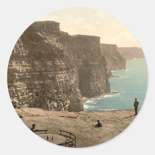 Cliffs at Moher, County Clare Ronde Sticker (Voorkant)