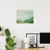 Cliffs at Pourville (1882) van Claude Monet Poster (Thuiskantoor)