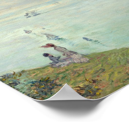 Cliffs bij Pourville | Claude Monet Poster (Hoek)
