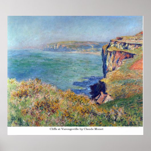 Cliffs bij Varengeville door Claude Monet Poster (Voorkant)