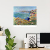 Cliffs bij Varengeville door Claude Monet Poster (Thuiskantoor)