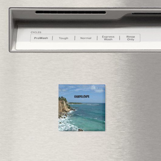 Cliffs in Guadeloupe, gelabeld Magneet (Insitu (Vaatwasser))