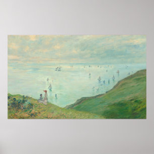 Cliffs in Pourville - Claude Monet Fine Art Poster