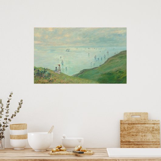 Cliffs in Pourville - Claude Monet Fine Art Poster (Keuken)