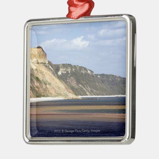 Cliffs langs Jurassic Coast Metalen Ornament (Links)