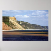 Cliffs langs Jurassic Coast Poster (Voorkant)