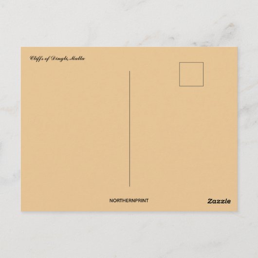 Cliffs of Dingli Malta Briefkaart (Achterkant)