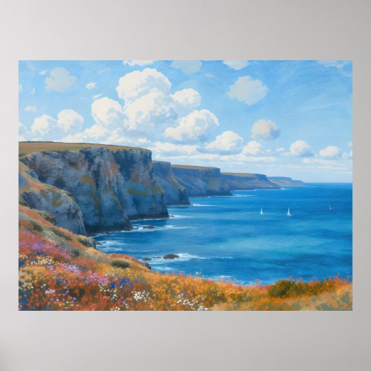 Cliffs of Endless Horizon beroemd gemaakt door A W Poster (Voorkant)
