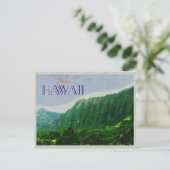 Cliffs of Hawaii Vintage Travel Poster Briefkaart (Staand voorkant)