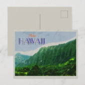 Cliffs of Hawaii Vintage Travel Poster Briefkaart (Voorkant / Achterkant)