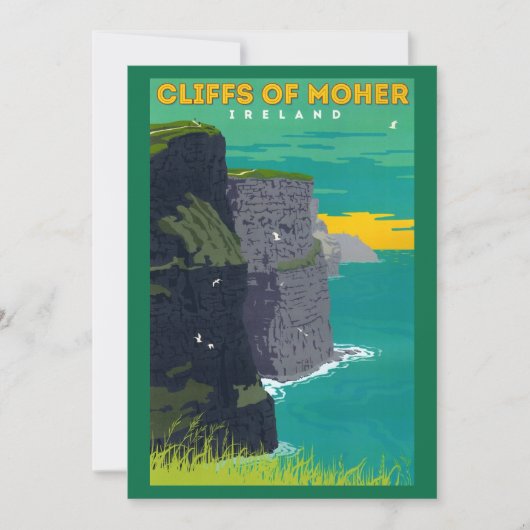 Cliffs of Moher 5x7 grote ansichtkaart Bedankkaart (Voorkant)