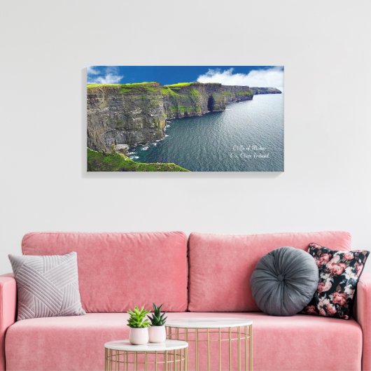 Cliffs of Moher Co. Clare Canvas Afdruk (Insitu (Woonkamer))