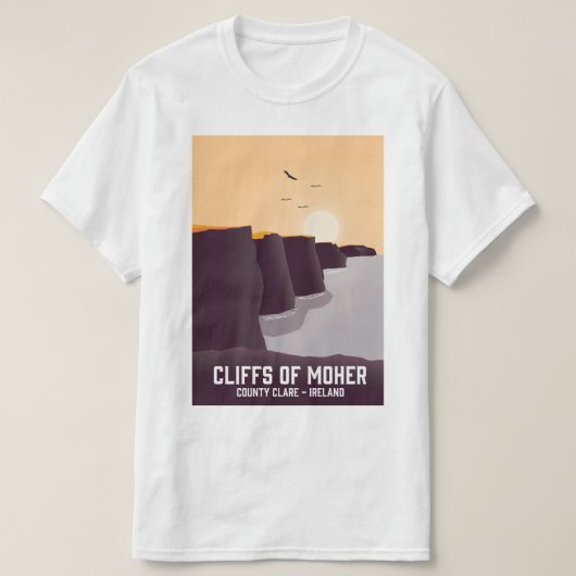 Cliffs of Moher County Clare, Ierland. T-shirt (Design voorkant)