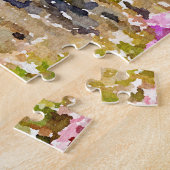 Cliffs of Moher Flowers Waterverf Puzzle Legpuzzel (Zijkant)