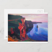 Cliffs of Moher in County Clare Ireland bij Sunset Briefkaart (Voorkant / Achterkant)