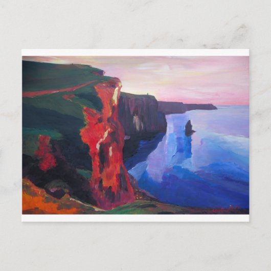 Cliffs of Moher in County Clare Ireland bij Sunset Briefkaart (Voorkant)