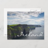 Cliffs of Moher in Ireland text briefkaart (Voorkant / Achterkant)