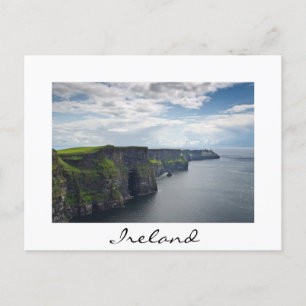 Cliffs of Moher in Ireland white text briefkaart
