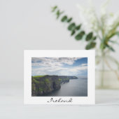 Cliffs of Moher in Ireland white text briefkaart (Staand voorkant)