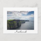 Cliffs of Moher in Ireland white text briefkaart (Voorkant)