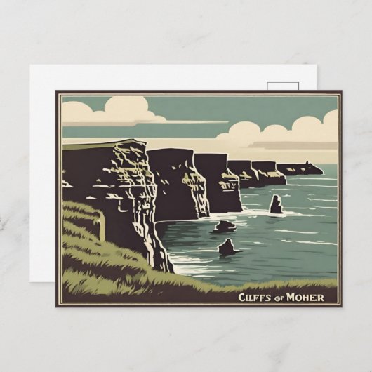 Cliffs of Moher Ireland Briefkaart (Voorkant / Achterkant)