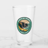 Cliffs of Moher Ireland Floral Travel Art  Glas (Voorkant)