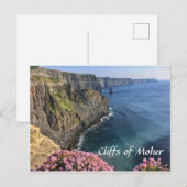 Cliffs of Moher, Ireland, Flowers, Briefkaart (Voorkant / Achterkant)