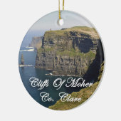Cliffs of Moher Ireland, kerstversiering Keramisch Ornament (Links)
