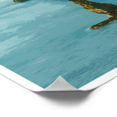 Cliffs of Moher, Ireland Retro Style Poster (Hoek)