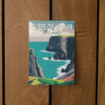 Cliffs of Moher Ireland Travel Art  Briefkaart<br><div class="desc">Cliff of Moher vectorart design. De Cliffs of Moher zijn zee kliffen die zich bevinden aan de zuidwestelijke rand van de regio Burren in het graafschap Clare,  Ierland.</div>
