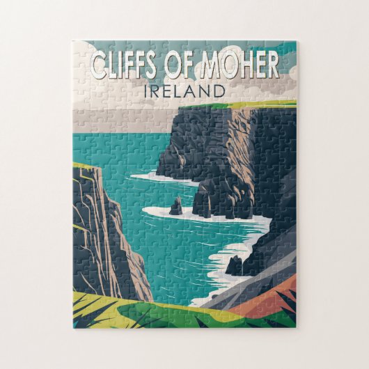 Cliffs of Moher Ireland Travel Art  Legpuzzel (Verticaal)