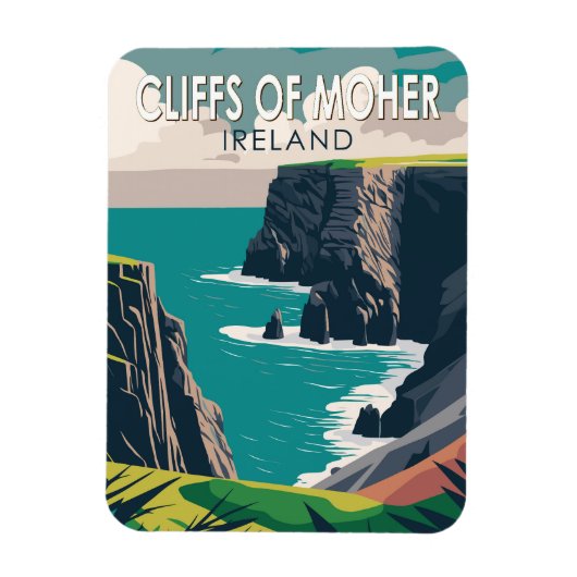 Cliffs of Moher Ireland Travel Art Magneet (Verticaal)