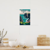 Cliffs of Moher Ireland Travel Art Poster (Keuken)