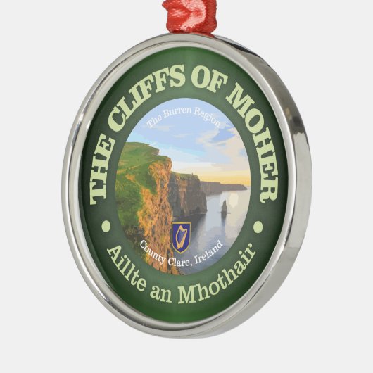 Cliffs of Moher Metalen Ornament (Links)
