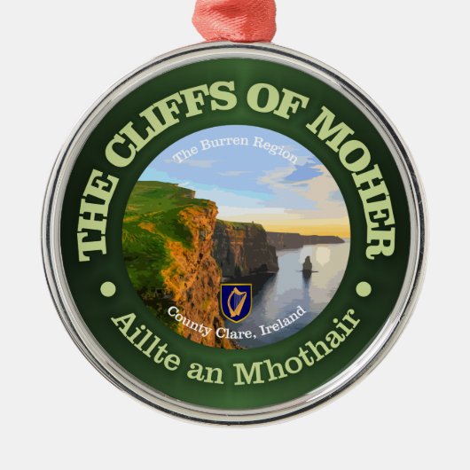 Cliffs of Moher Metalen Ornament (Voorkant)