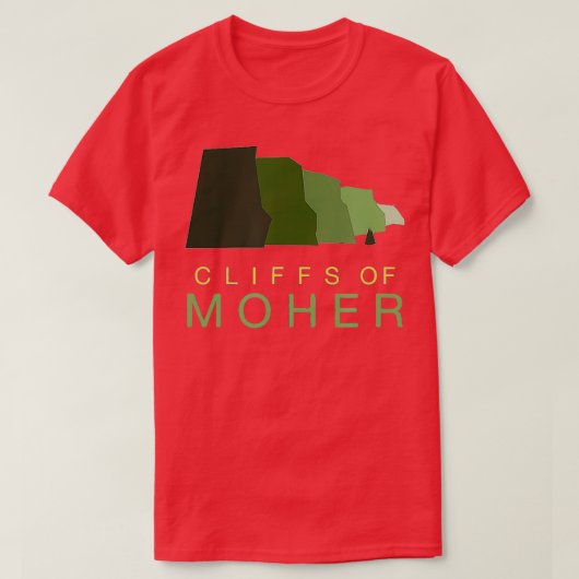 Cliffs of Moher Modern Irish Ireland T-shirt (Design voorkant)