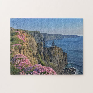 Cliffs of Moher Pink Flowers, Ireland Puzzle Legpuzzel