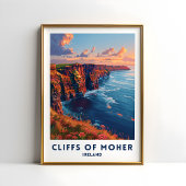 Cliffs of Moher Reisprint Poster Irish Wall Art