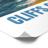 Cliffs of Mother illustratie Reisposter Poster (Hoek)