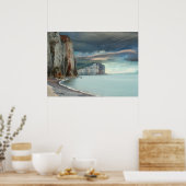 Cliffs of Normandy Seascape Poster (Keuken)