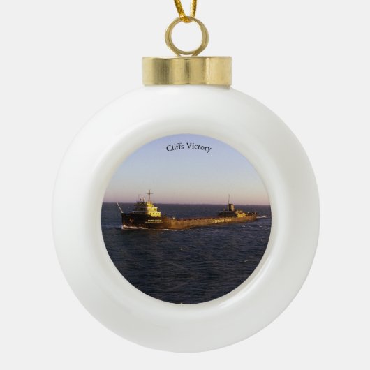 Cliffs Victory ball- of sneeuwflake-versieringsmid Keramische Bal Ornament (Voorkant)