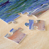 Cliffs & zeilboten in Pourville Monet Fine Art Legpuzzel (Zijkant)