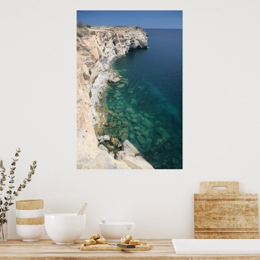 Cliffs - Zuidpunt van Malta 1 poster (Keuken)
