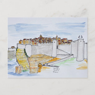 Cliffside City of Bonifacio   Corsica, Frankrijk Briefkaart