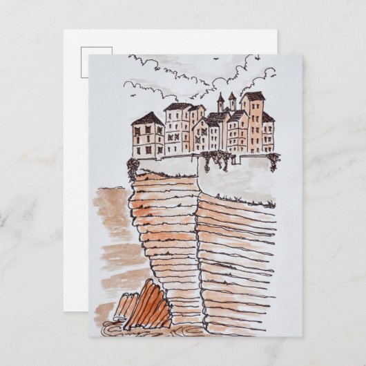 Cliffside City of Bonifacio, Corsica, Frankrijk Briefkaart (Voorkant / Achterkant)