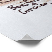 Cliffside City of Bonifacio, Corsica, Frankrijk Poster (Hoek)