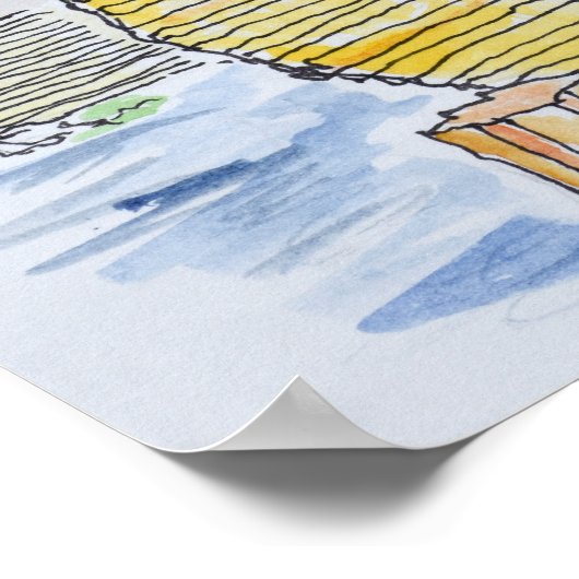 Cliffside City of Bonifacio | Corsica, Frankrijk Poster (Hoek)