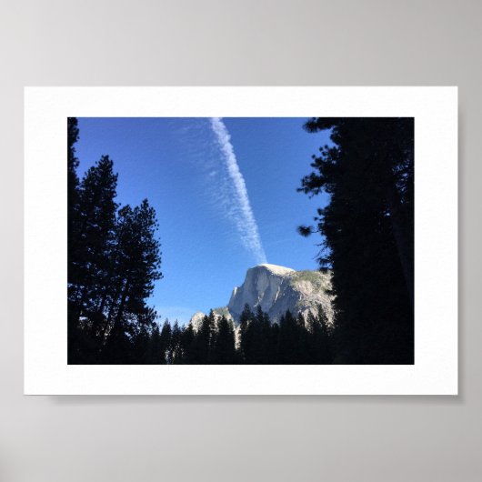 Cliffside Cloud Yosemite Blauwe Kleur Fotografie Poster (Voorkant)